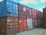 Wide variety of used shipping containers