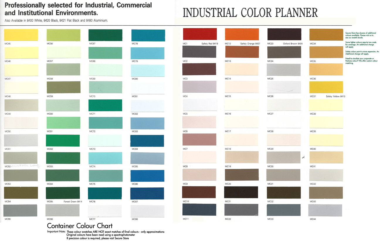 Container Color Guide Purchase | Secure Store