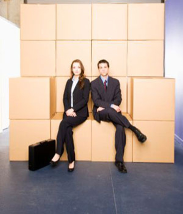 Corporate moving with storage containers