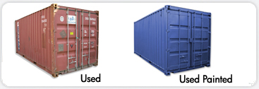 Used container and used container paited